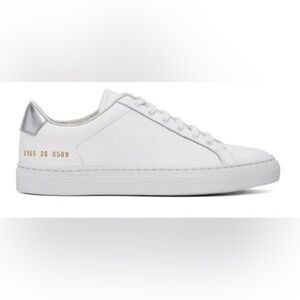 COMMON PROJECTS / ORIGINAL ACHILLES / WHITE & SILVER / SIZE 9